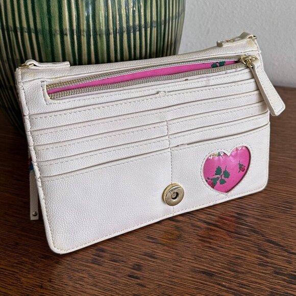 Betsey Johnson Floral Fringed Clutch Purse - Picture 3 of 5